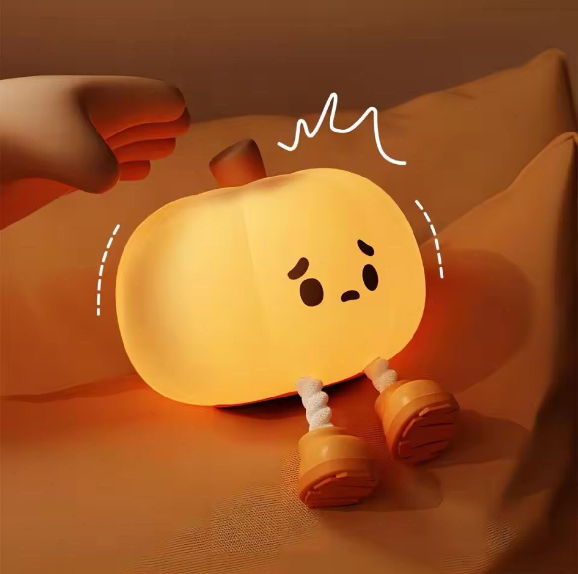 USB Rechargeable Pumpkin LED Night Light with Timer