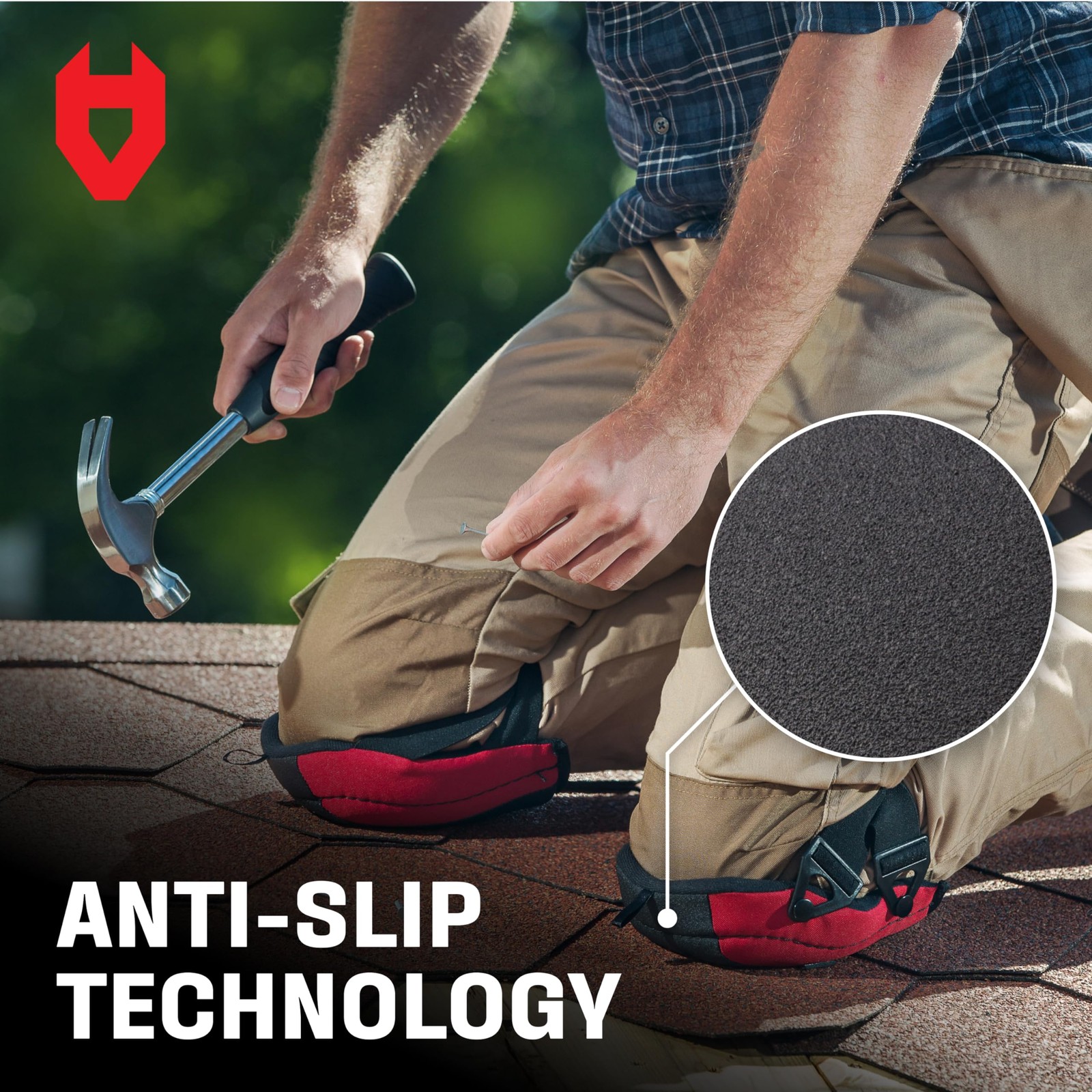 NoCry Flooring and Roofing Knee Pads with Foam Padding and Assorted Colors