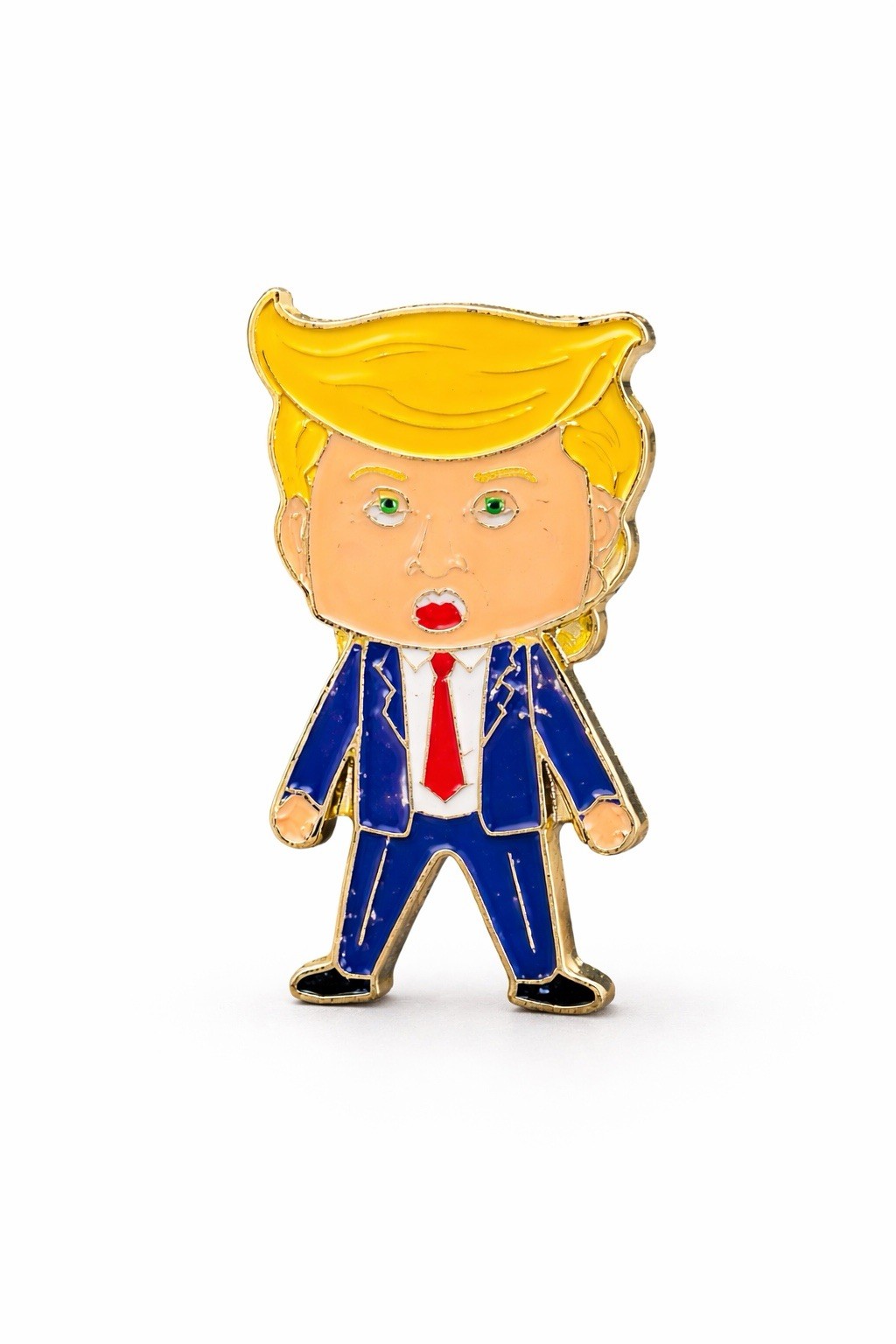 Donald Trump Happy Face Enamel Pin 1” Funny Political Lapel Pin USA