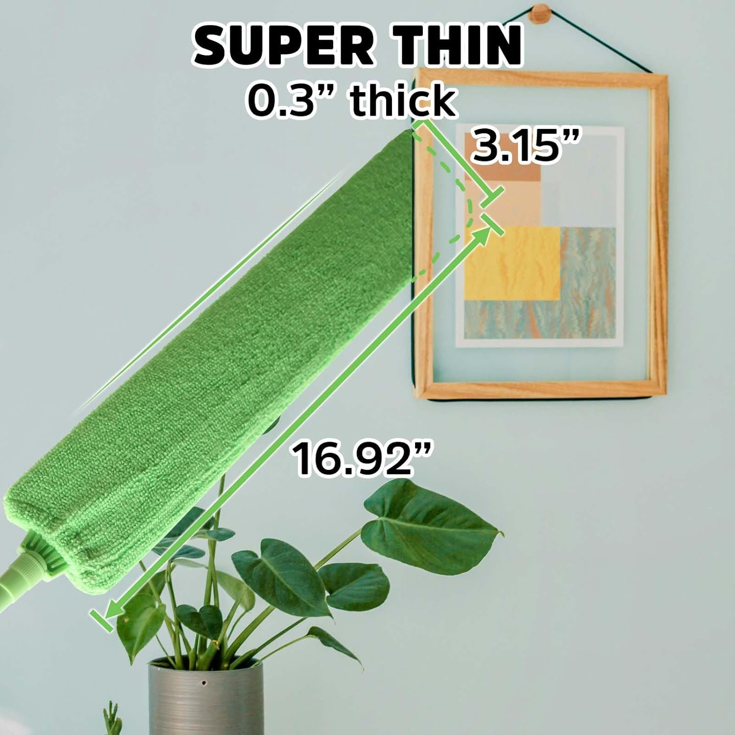 Retractable Gap Dust Cleaner under Appliance Cleaning Tool, Flat Duster for und