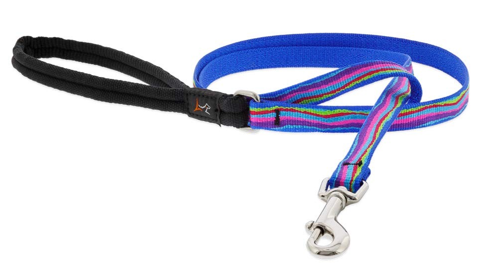 Lupine Small Dog Leash 1/2" Wide Ripple Creek Design 6-Foot Long with Padded