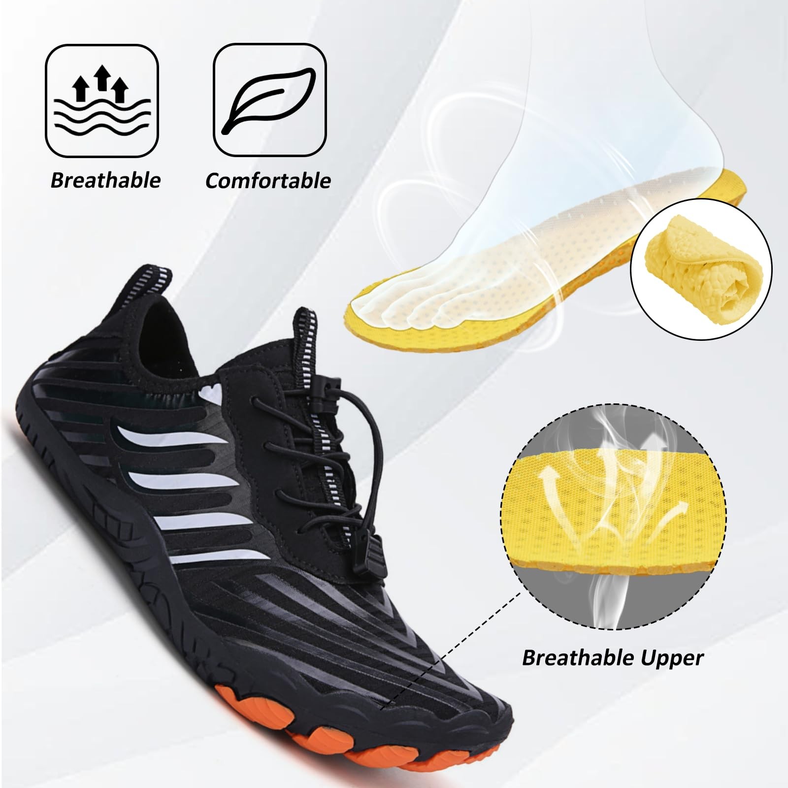 Imtosec Grounded Barefoot Footwear for Women Men, Quick Dry Hike Barefoot Sho...