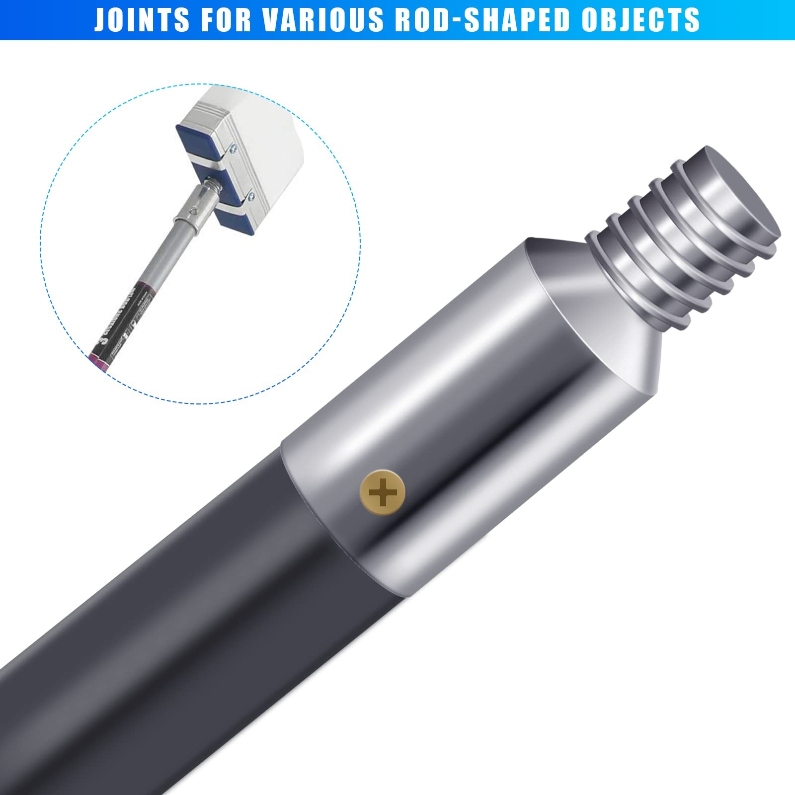 4 Pcs Threaded Tip Replacement Ultra Threaded Tip Repair Kit Mop Handle Pole ...