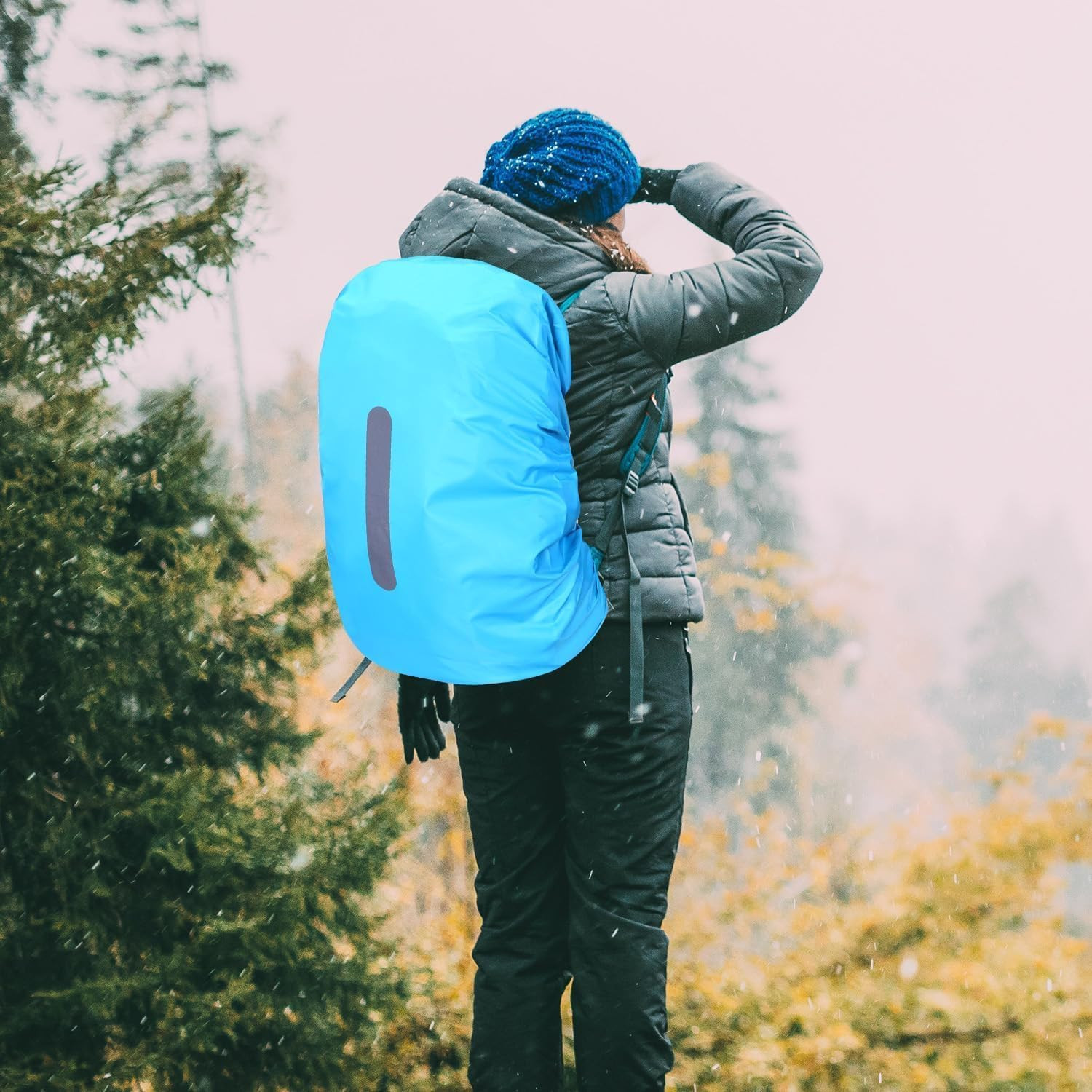 Backpack Rain Cover Waterproof Backpack Cover Rain Cover for Backpack with Refle