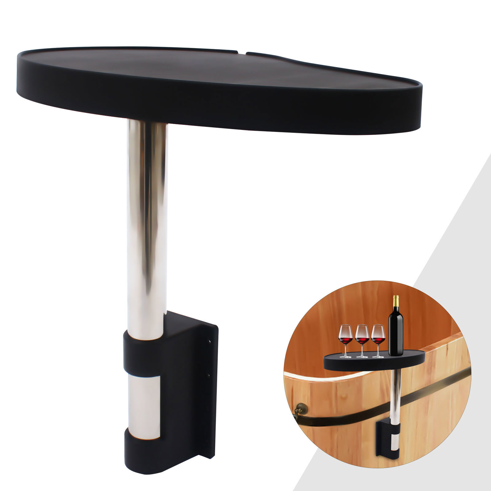 360° Rotation Spa Caddy Side Table Tray Spa Tray Table Keep Snack Large Capacity