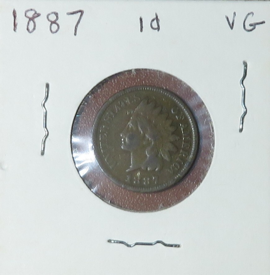 1887 Indian Head  Cent, VG