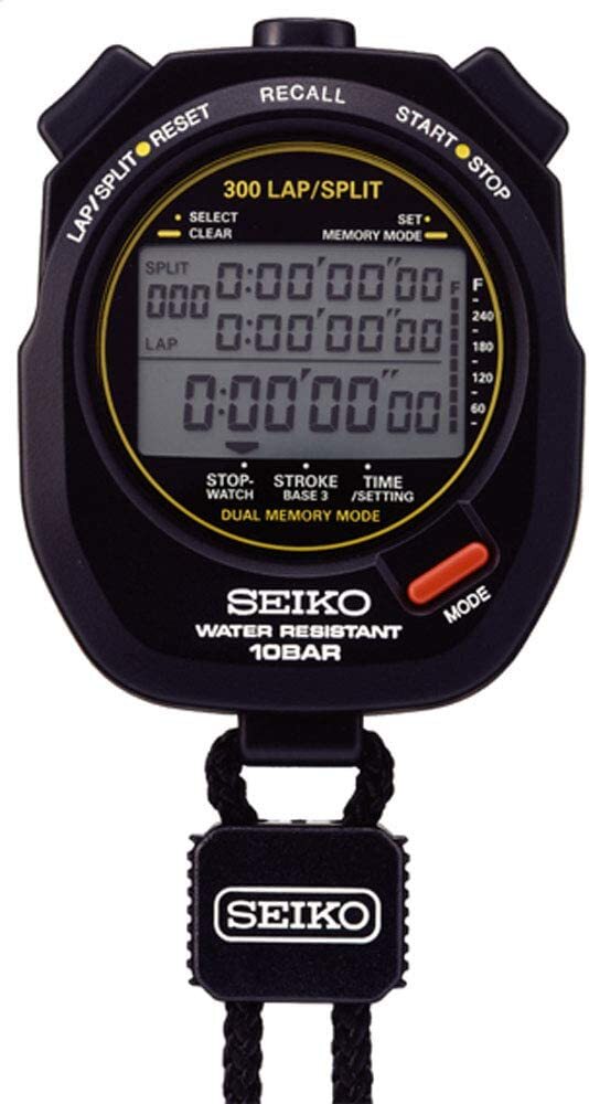Seiko Digital Stopwatch Swimming Master SVAS009 Silicone Case Stop Watch Timer