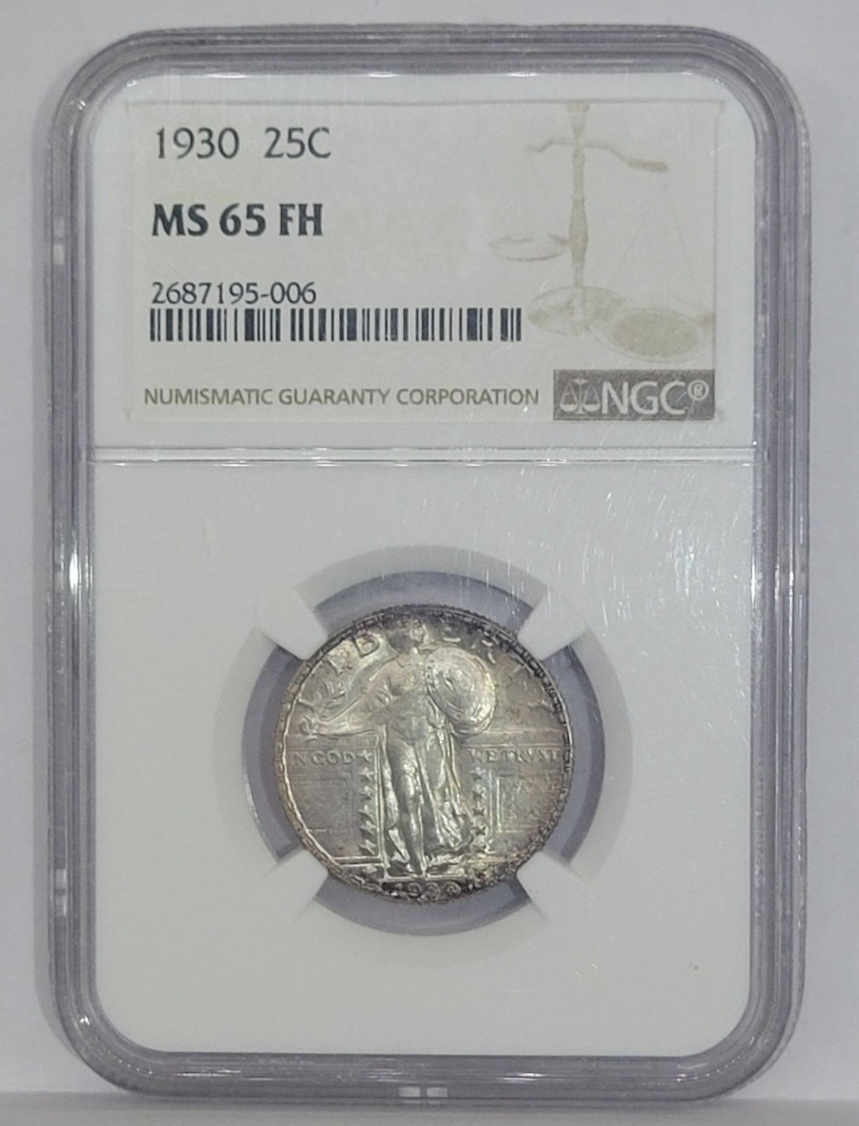 1930 Standing Liberty Silver Quarter MS65FH NGC
