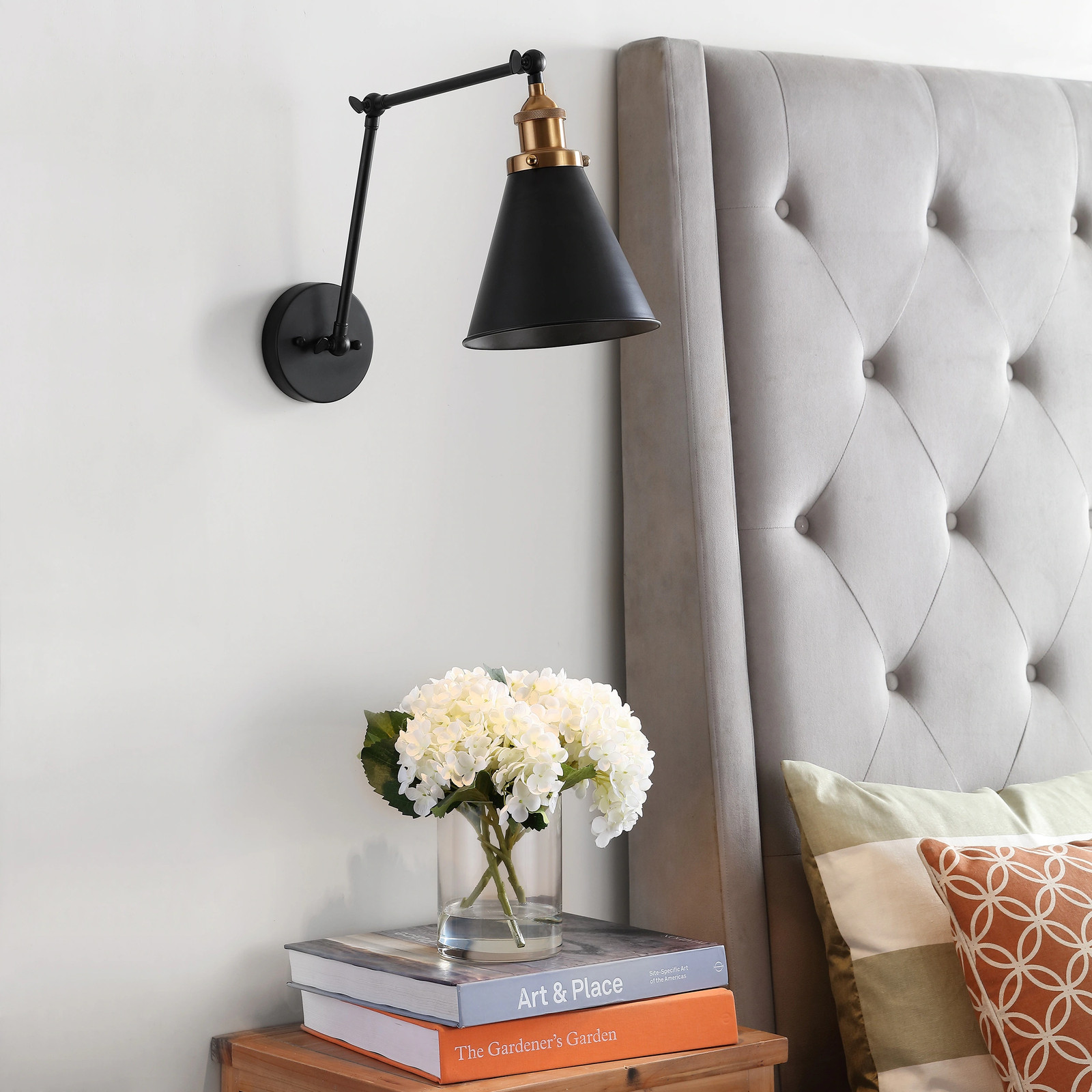 Elliot 7" Adjustable Arm Metal LED Wall Sconce, Chrome by JONATHAN Y