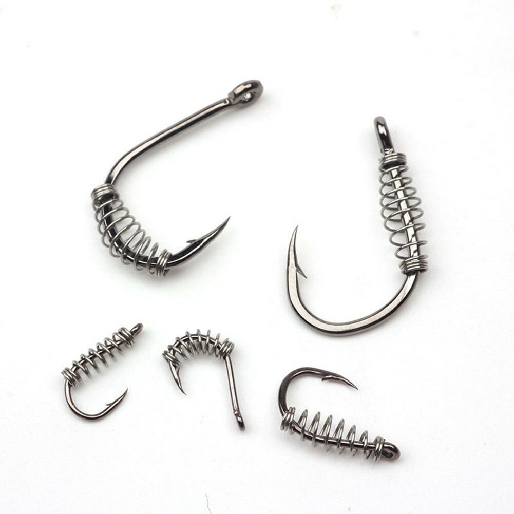 100pc Fish Hook Spring Bait Feeder Lure Trap Accessories Fishbait Feeder Tackles