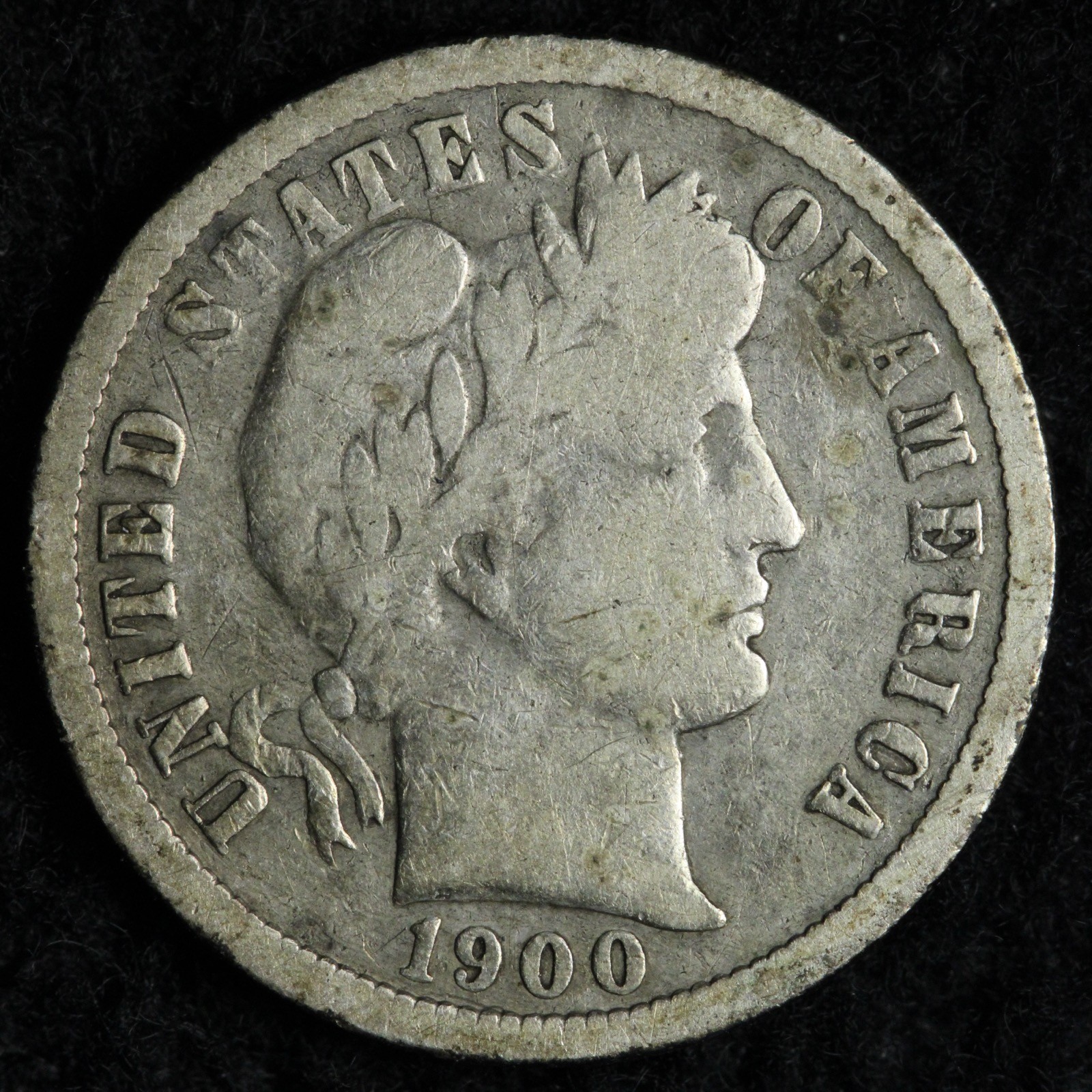 1900-O Barber Silver Dime FINE E216 RQCE