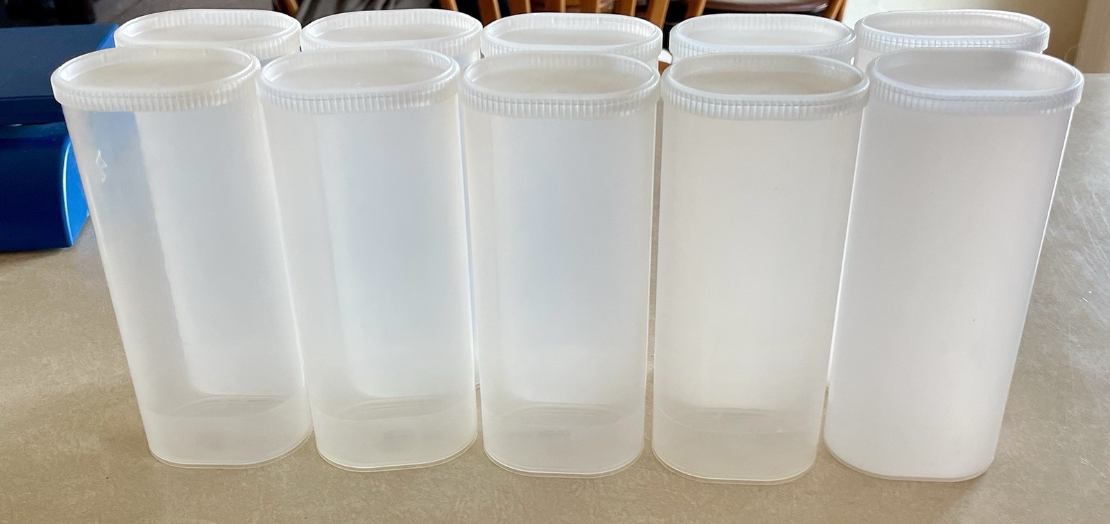 10  Crystal Light Plastic Containers for Arts and Crafts/Storage