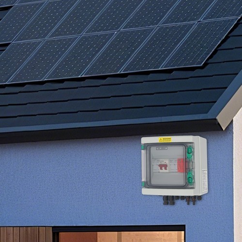 2 String Solar Combiner Box Switch Waterproof Circuit Breaker Protector Box