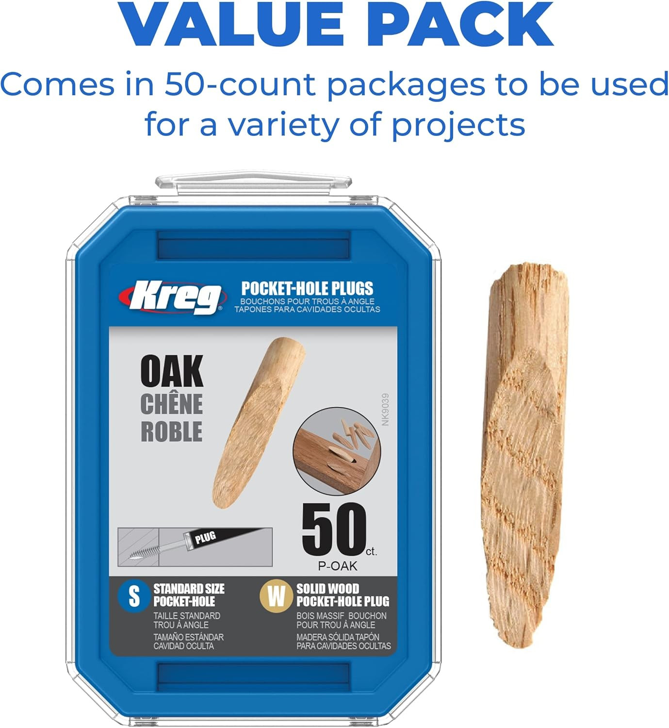 Kreg Solid-Wood Pocket-Hole Plugs - Clean Hole Plug Finish - Essential Woodworki