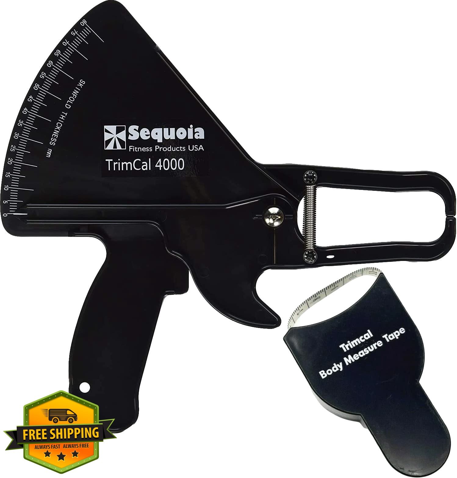Sequoia Fitness Trimcal 4000 Body Fat Caliper Measure Tape Black