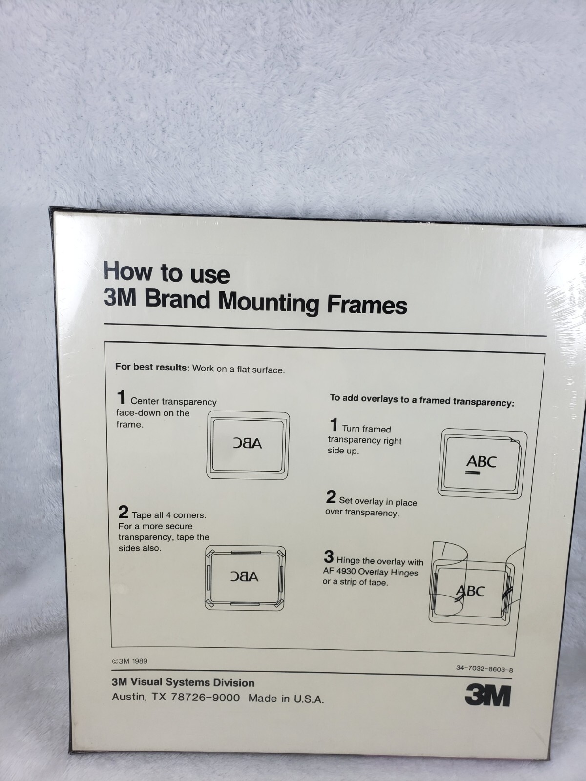 Sealed 3M RS 7120 Cardboard Transparency Mounting Frames 50 White Heavy Board