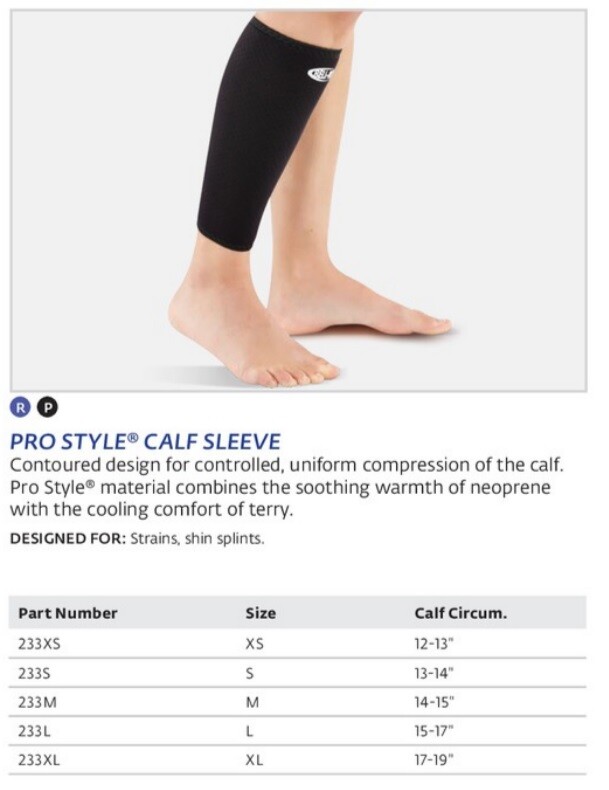 DJO Bell-Horn Large ProStyle Calf Sleeve Black