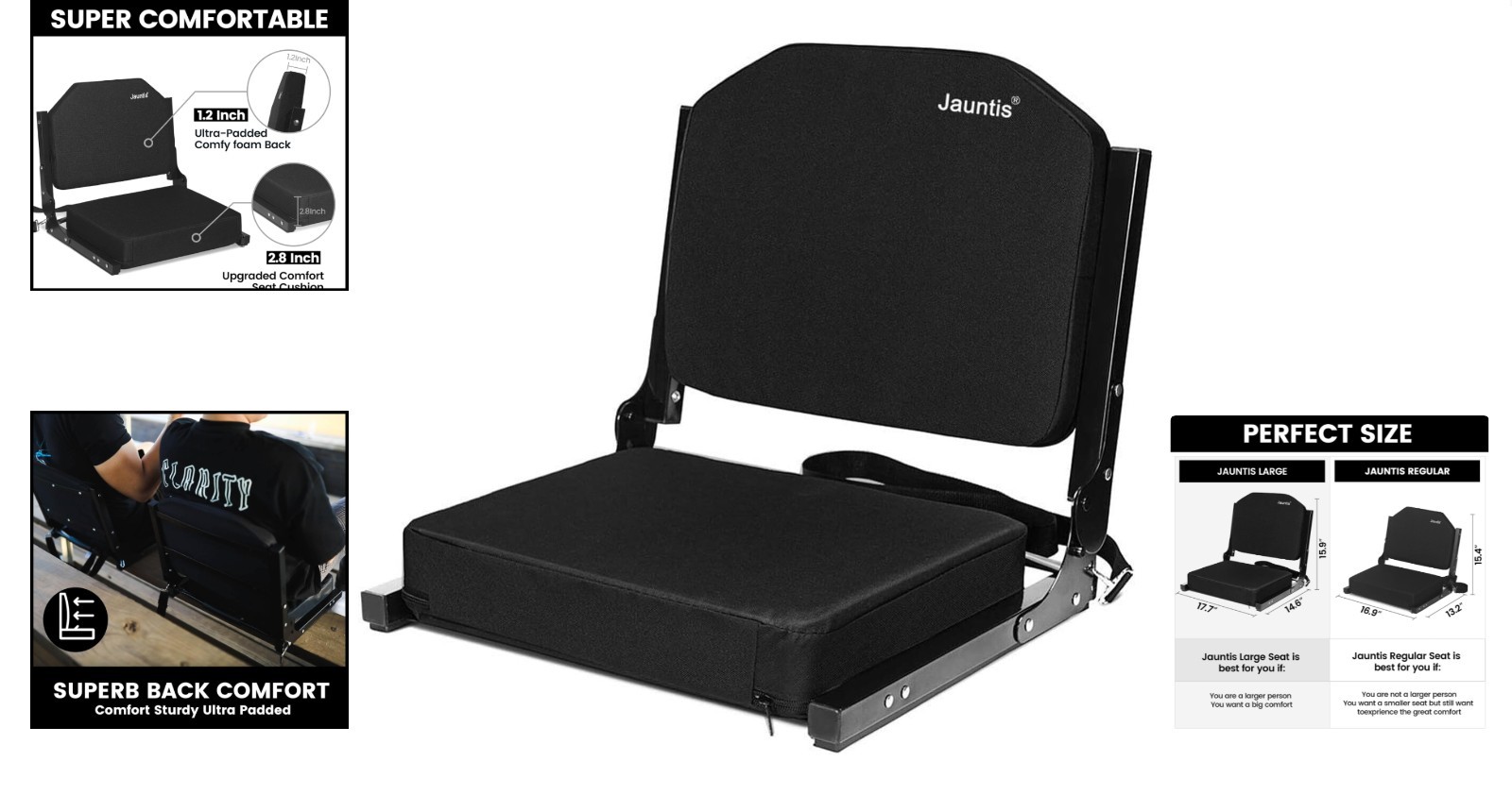 Durable Stadium Bleacher Seats - Perfect for Sporting Events & Camping
