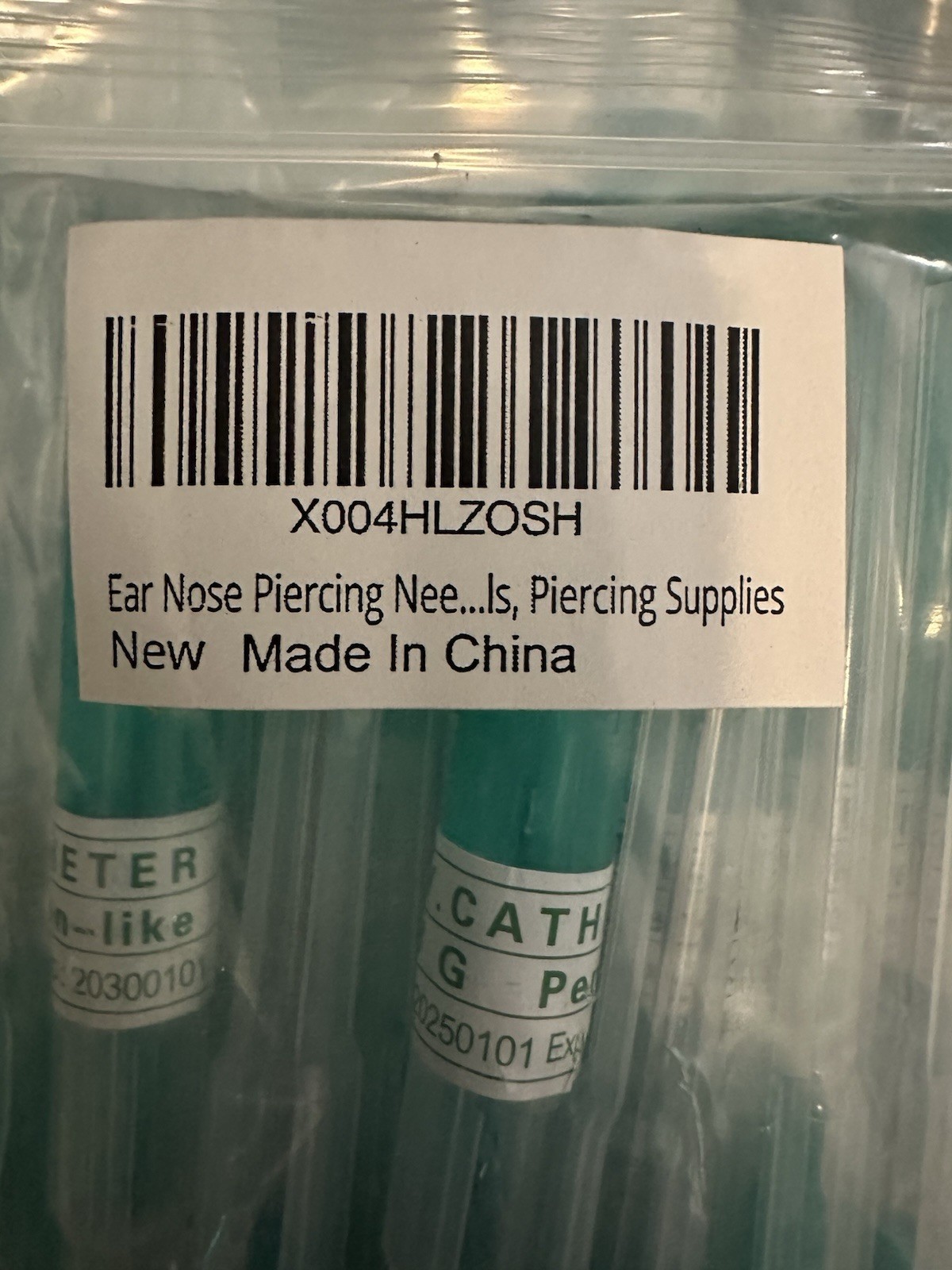 Lot Of Ear , Nose Piercing Needles 18G  6 Packs Of 20  (Total 120 )