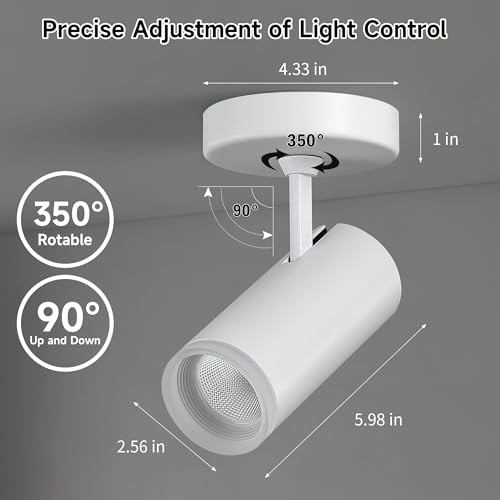 9W LED Ceiling Spotlight Indoor – Adjustable Surface Mount Dimmable White