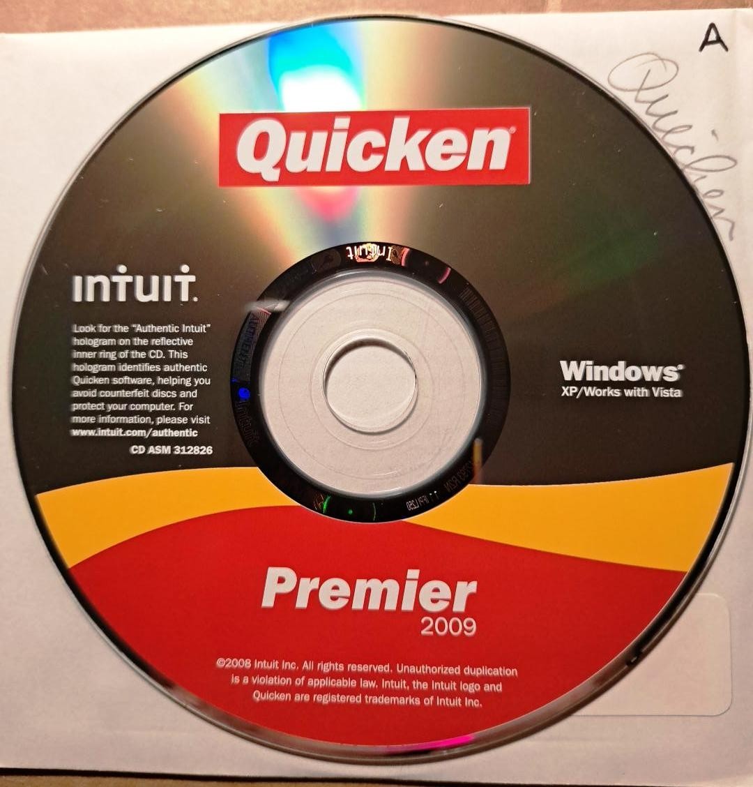 Intuit Quicken Premier 2009 for Windows Install CD w/ License