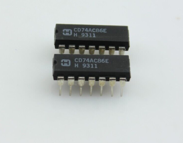 New Qty 2 HARRIS CD74AC86E XOR Gate IC 14-PDIP CMOS Through Hole