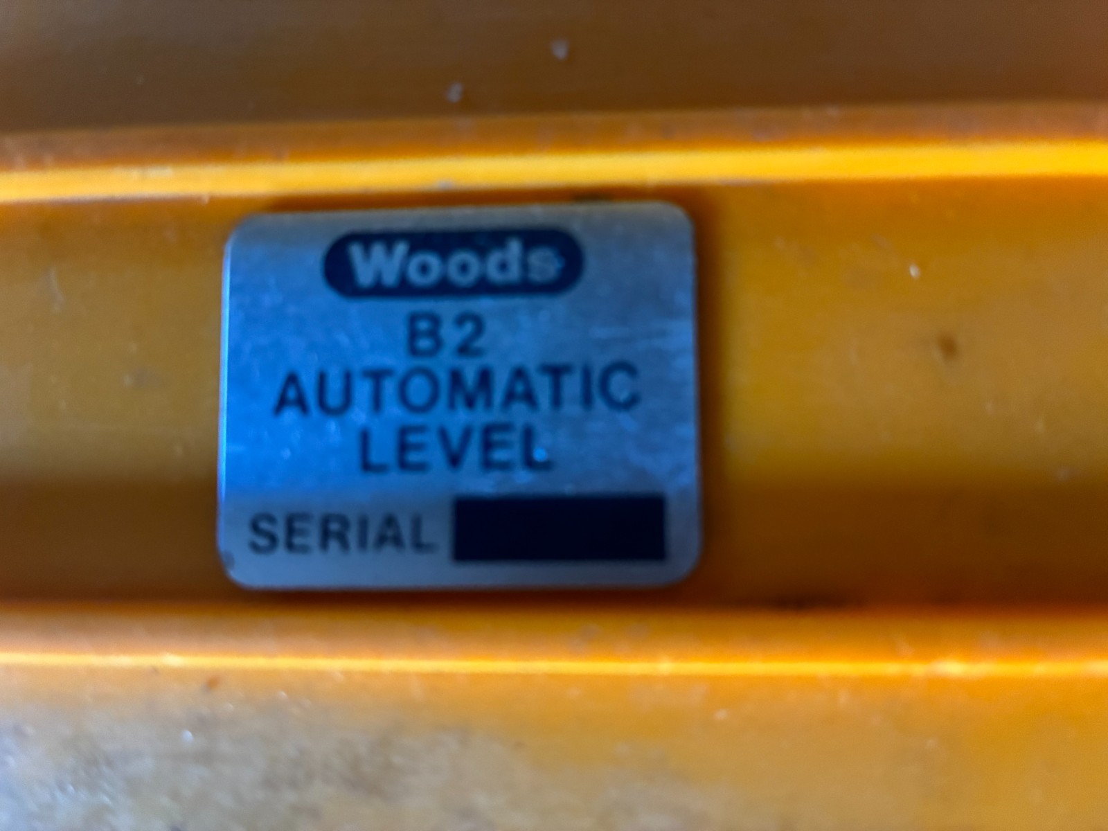 Woods B2 automatic level survey with fitted plastic case W/ tools and key to box