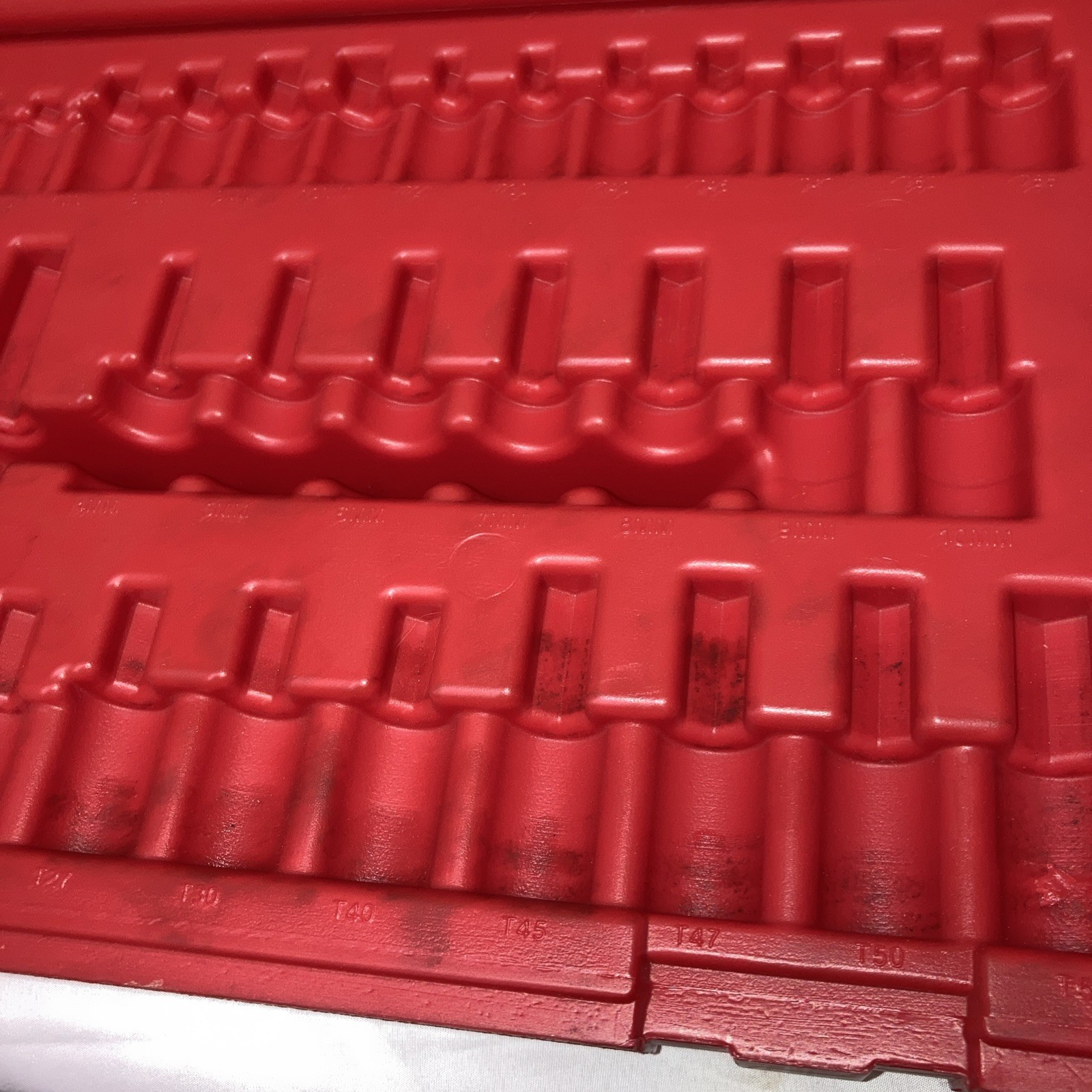 snap on tools usa 37pc hex torx bit set empty plastic case