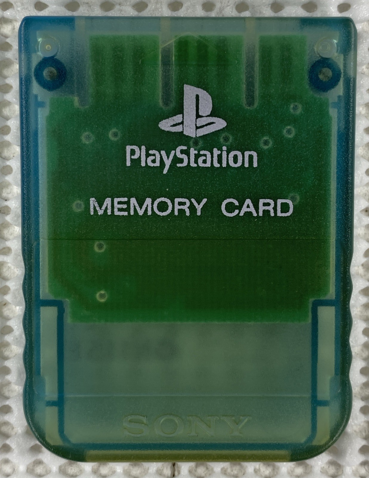 Official Genuine OEM Sony PlayStation 1 PS1 Memory Card Translucent Blue
