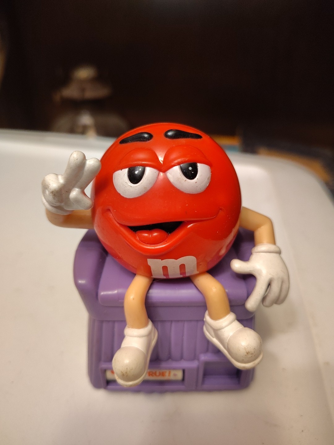 M&M's Red Male Fortune Teller. 5” Tall 3” X 2” Collectible Galerie Empty Box