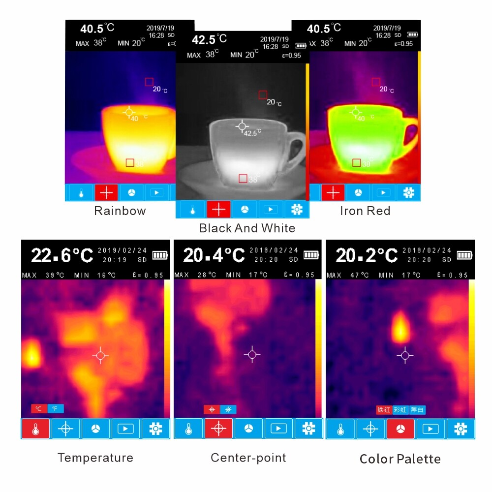 Hot Infrared Thermal Imager Camera Temperature Detector -10 to 400C PC Software