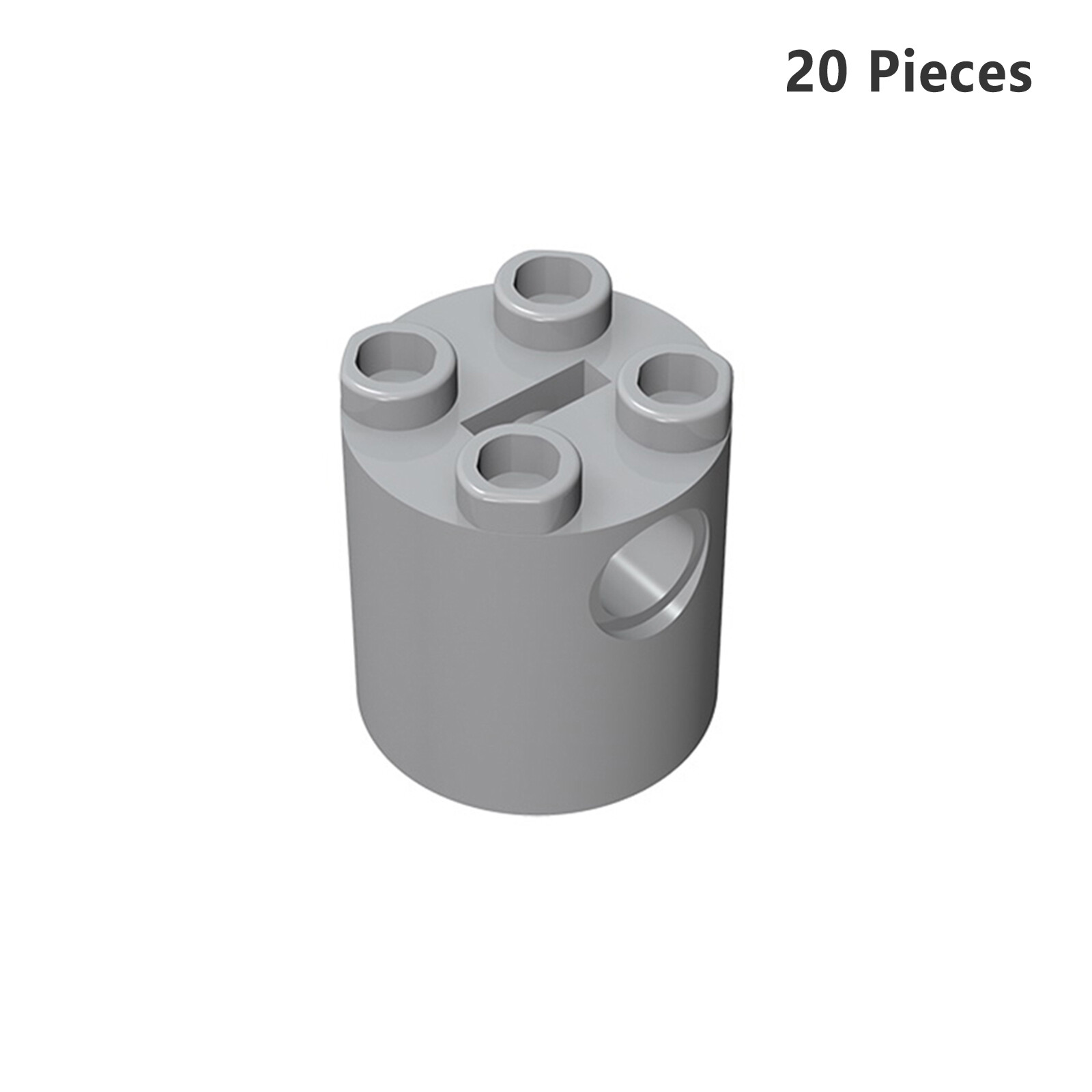 30361 Round Brick 2X2X2 Light Gray 20 PCS Bricks, Pieces & Parts 100% Compatible