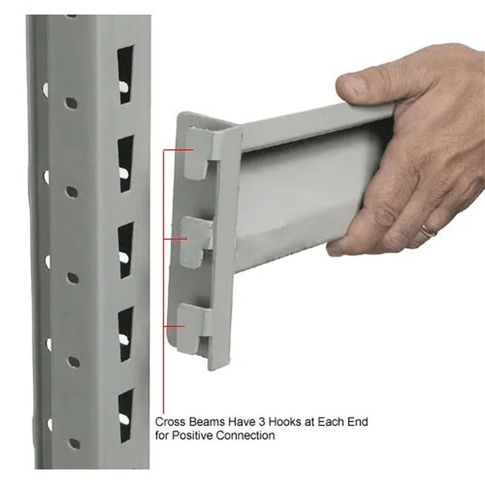 Global Industrial? Z Beam Pair, 72"L, Gray