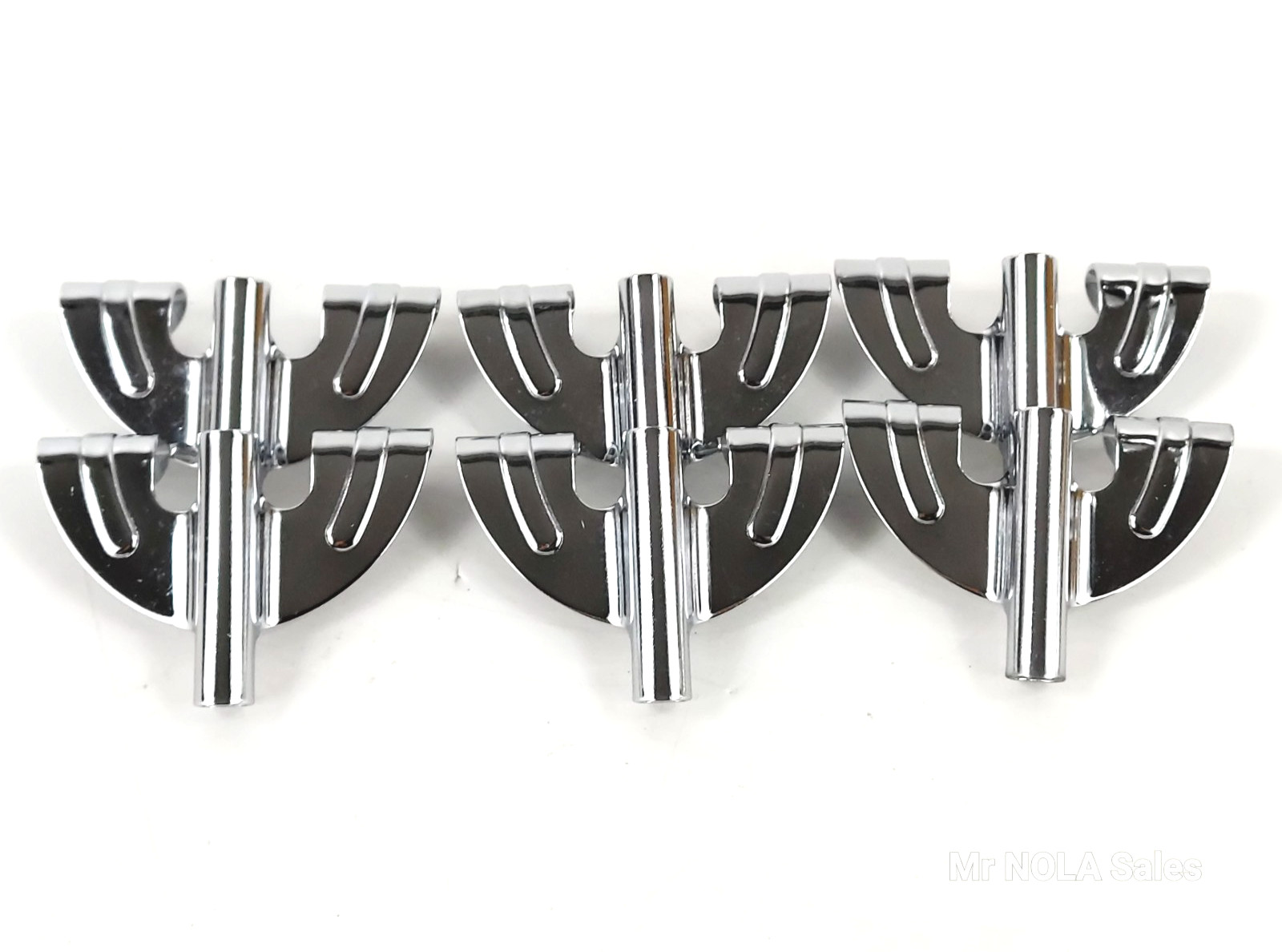 6Pcs Bass Drum Claw Hooks Metal Replacement for Snare & Bass Drum Silver