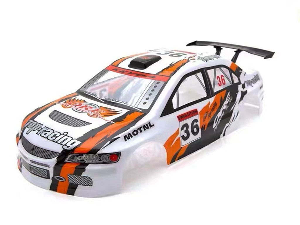 1/10 RC Painted Pre cut On Road Drift Touring Racing Car Body Shell Spoiler Kit