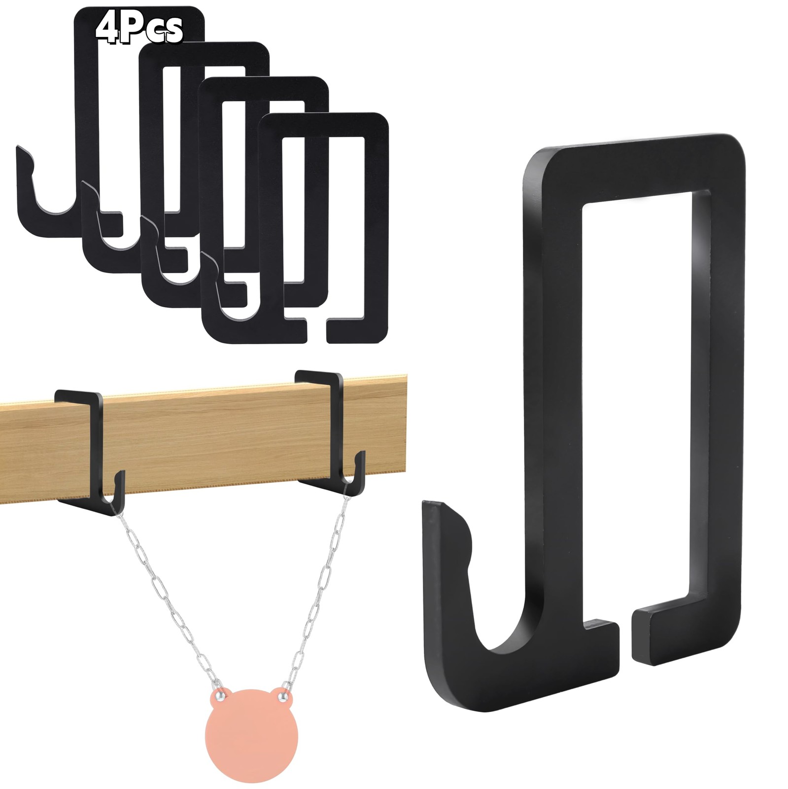 AR500 2x4  Brackets Holders for Shooting Target Stand 4 Pack Black