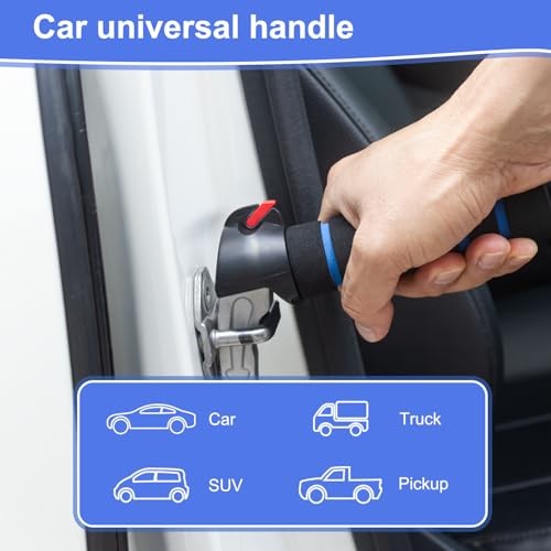 3 in 1 Car Door Handle for Elderly,Car Handle Assist,Support Handle Blue-1 Pack