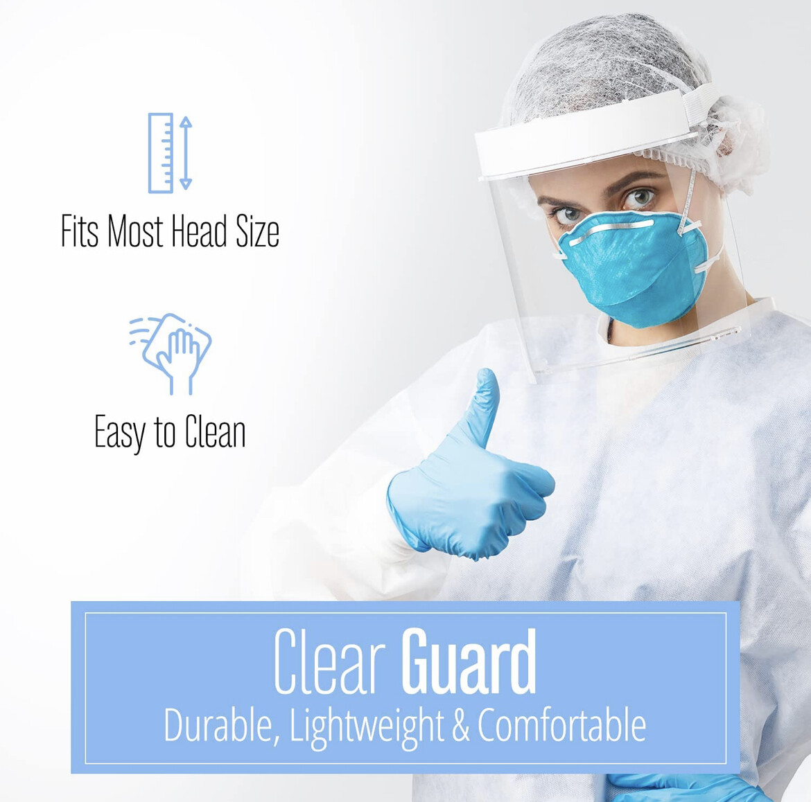 4-PACK FACE SHIELD REUSABLE PROTECTION MASK COVER INDUSTRY SAFETY ANTI SPLASH