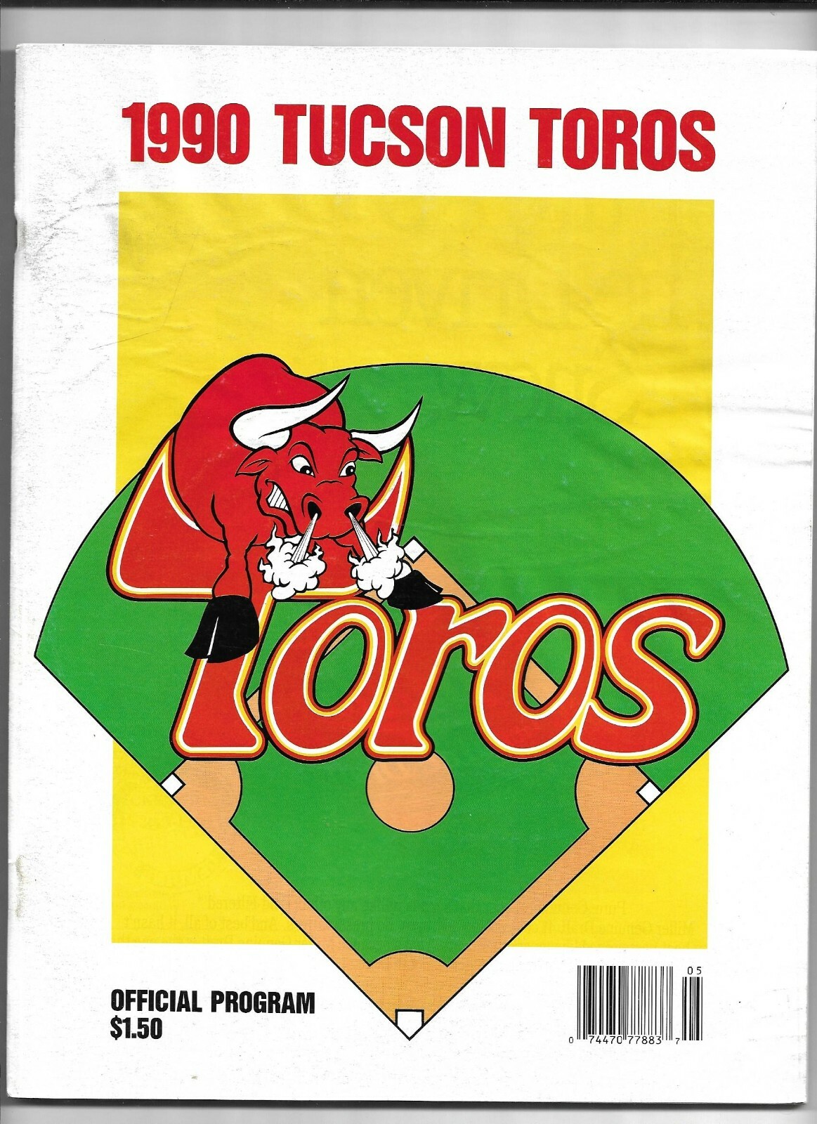 1990 Tucson Toros vs Las Vegas Stars Minor League Program--VG