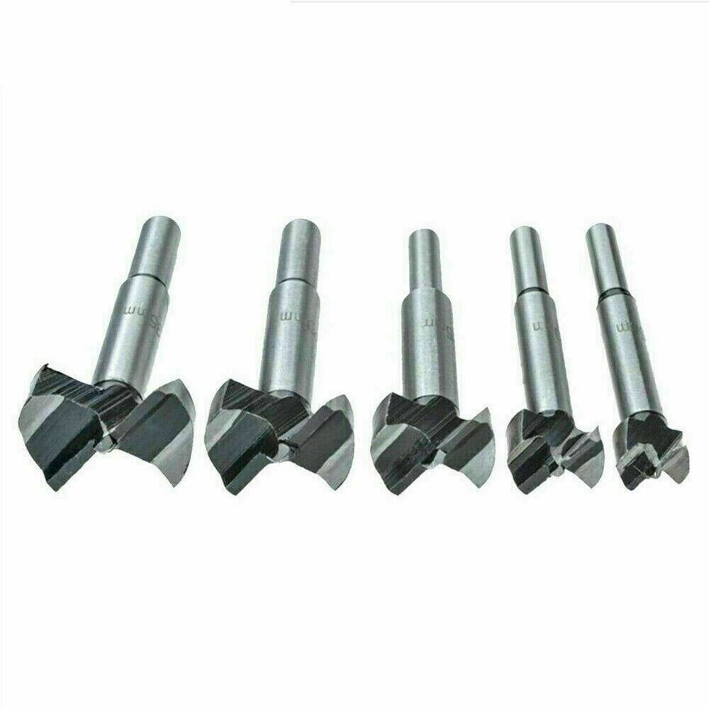 Drill Bit Set - Forstner 5 piece Professional Woodworking Drill Bit Set - New