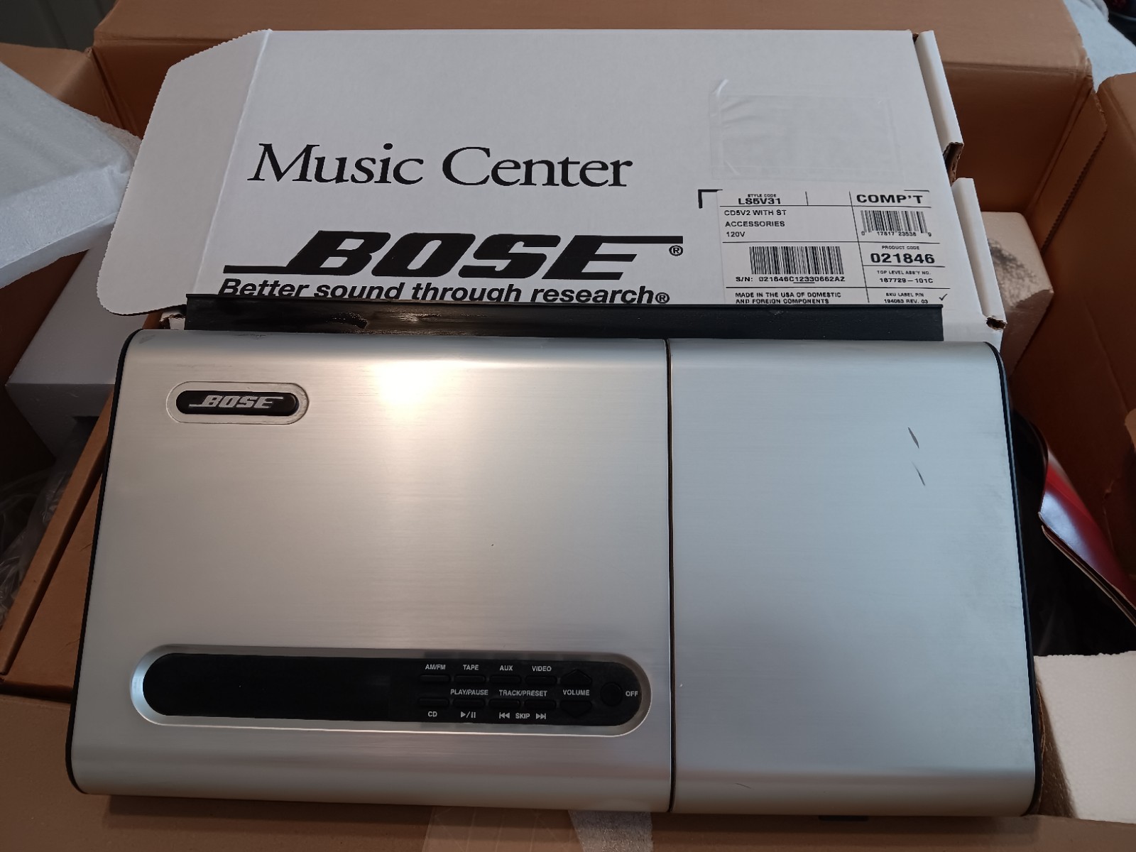 Bose Lifestyle 12 Series II System all Cables, Remote, and Manual Origina Pkging