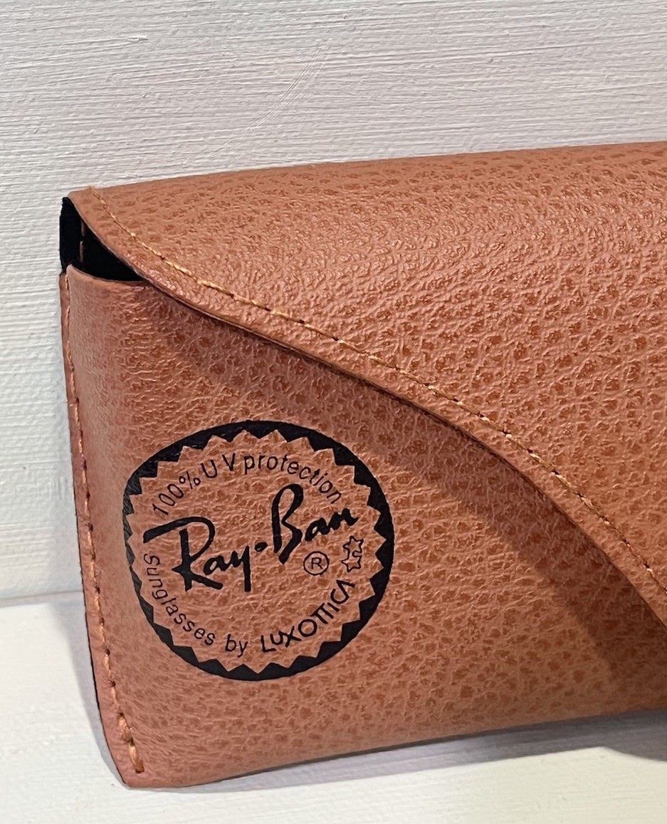 Authentic Ray-Ban Brown Sunglasses Eyeglasses Case Only Original Snap Case