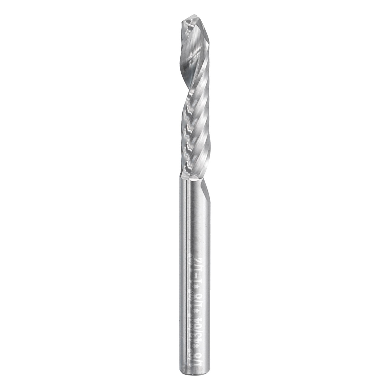 Spiral Router Bit 1/8"x43/64"x1/8"x1-1/2" 1 Flute Solid Carbide CNC End Mill