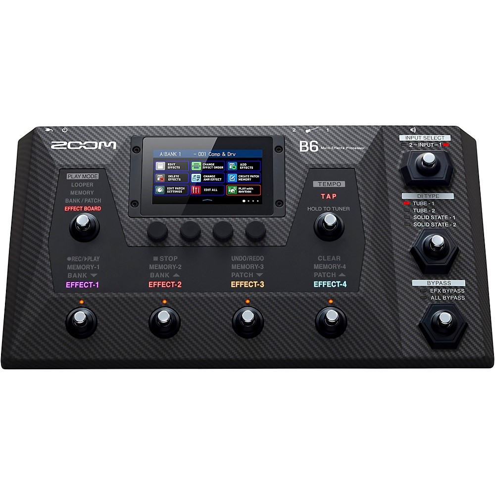 Zoom B6 MultiEffects Processor for Bass Black