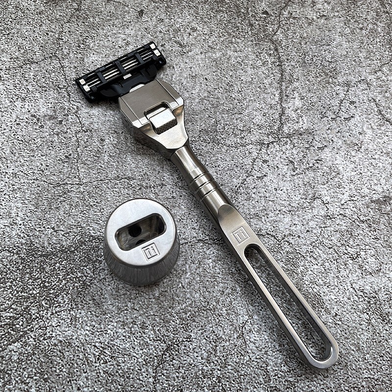 Titanium Alloy Razor Manual Traditional Simple Shaver Titanium Base Men