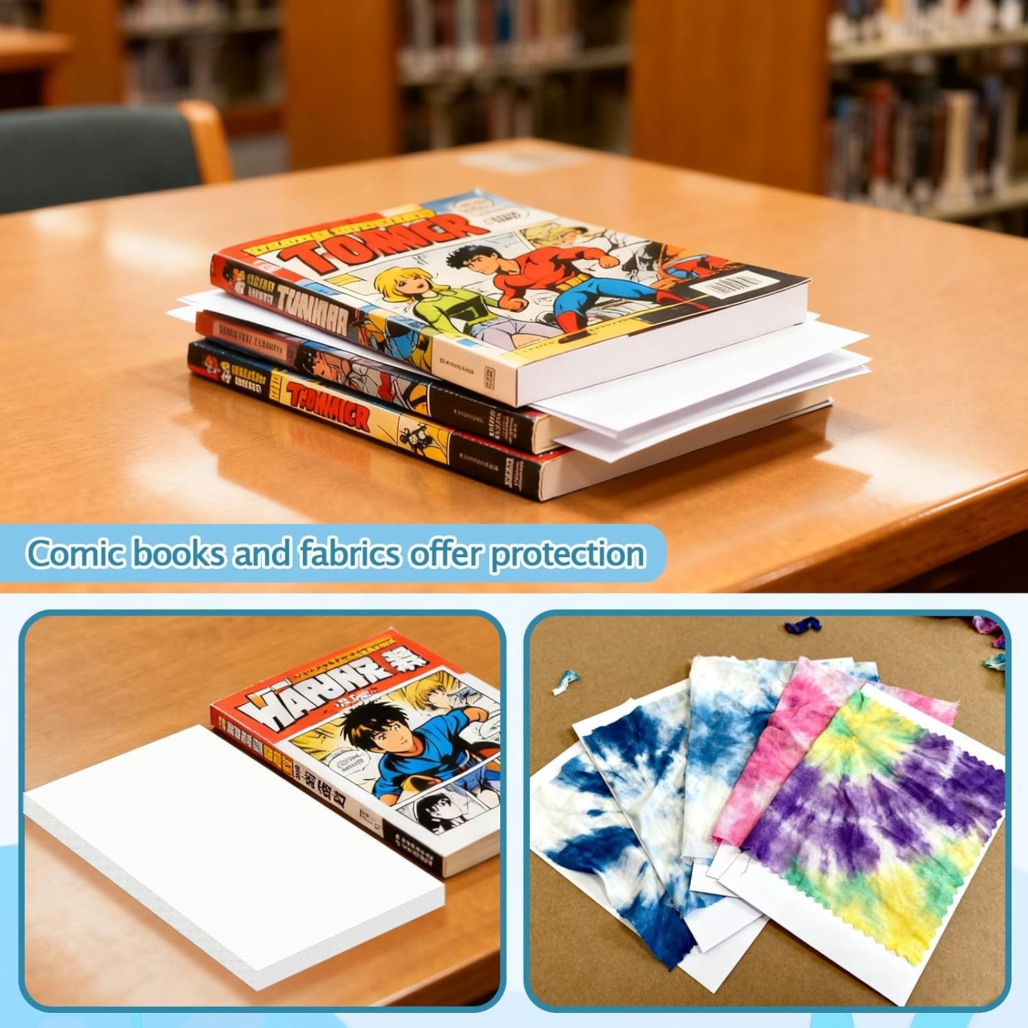 25 Pcs Current Size Comic Book Boards, 24-Point/400Gsm Solid Book Backing Boards