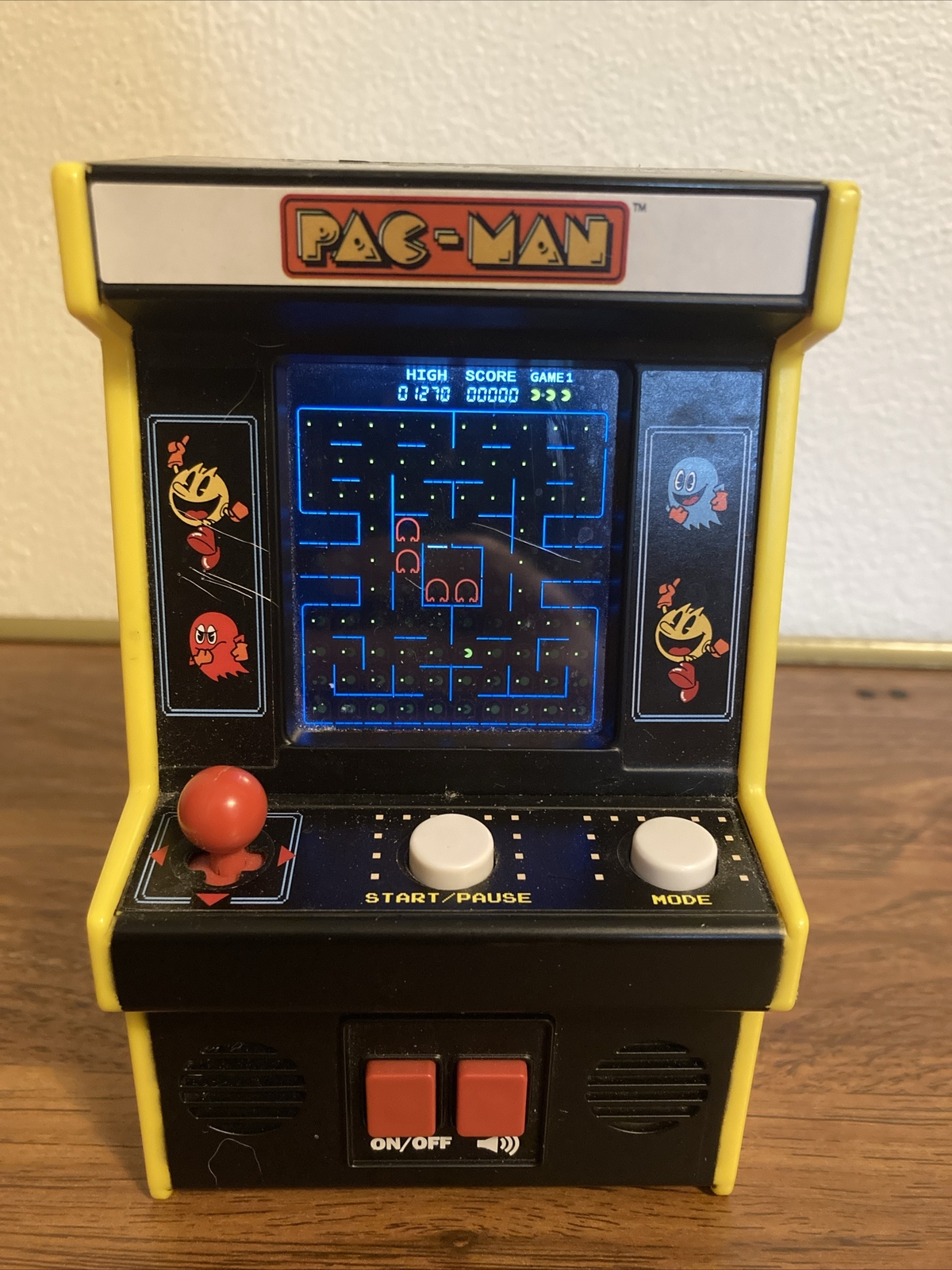 Basic Fun Pac-Man Mini Arcade Retro Game Bandai Namco Pacman Game - TESTED