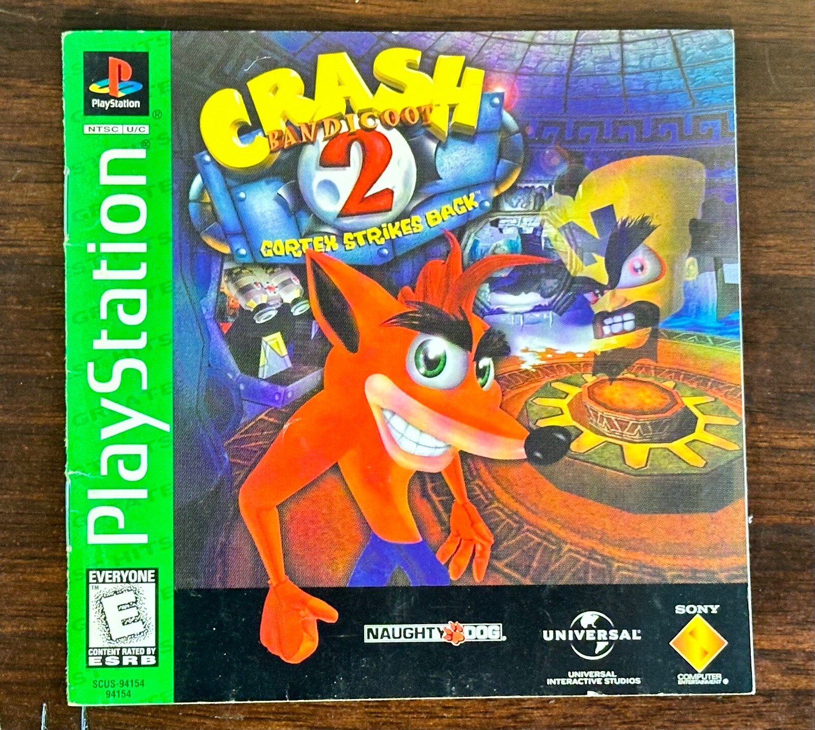 Crash Randicoot 2 Cortex Strikes Back Playstation 1 MANUAL ONLY
