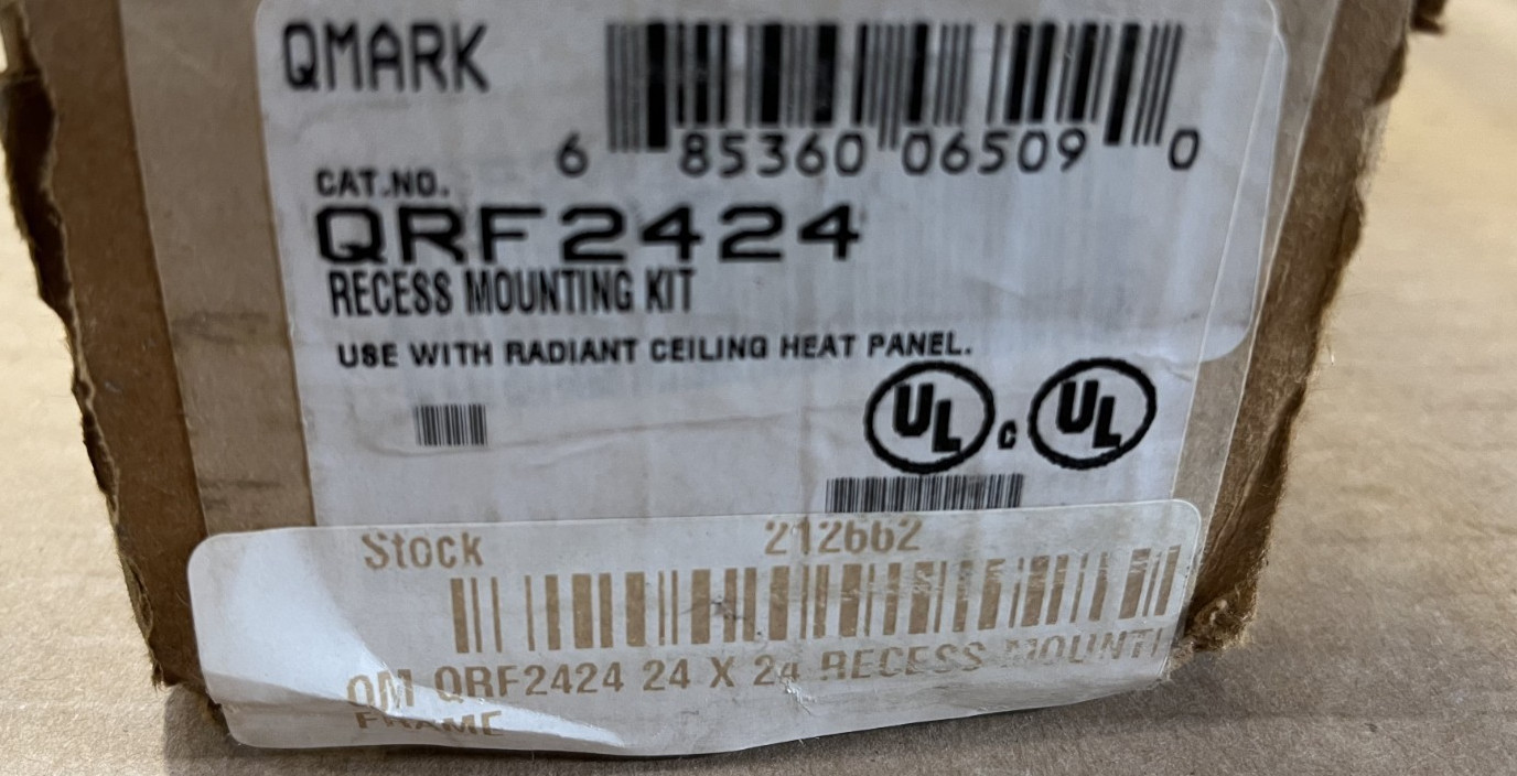 QMark QRF2424 24" x 24" Recess Mounting Kit for Radiant Ceiling Heat Panel