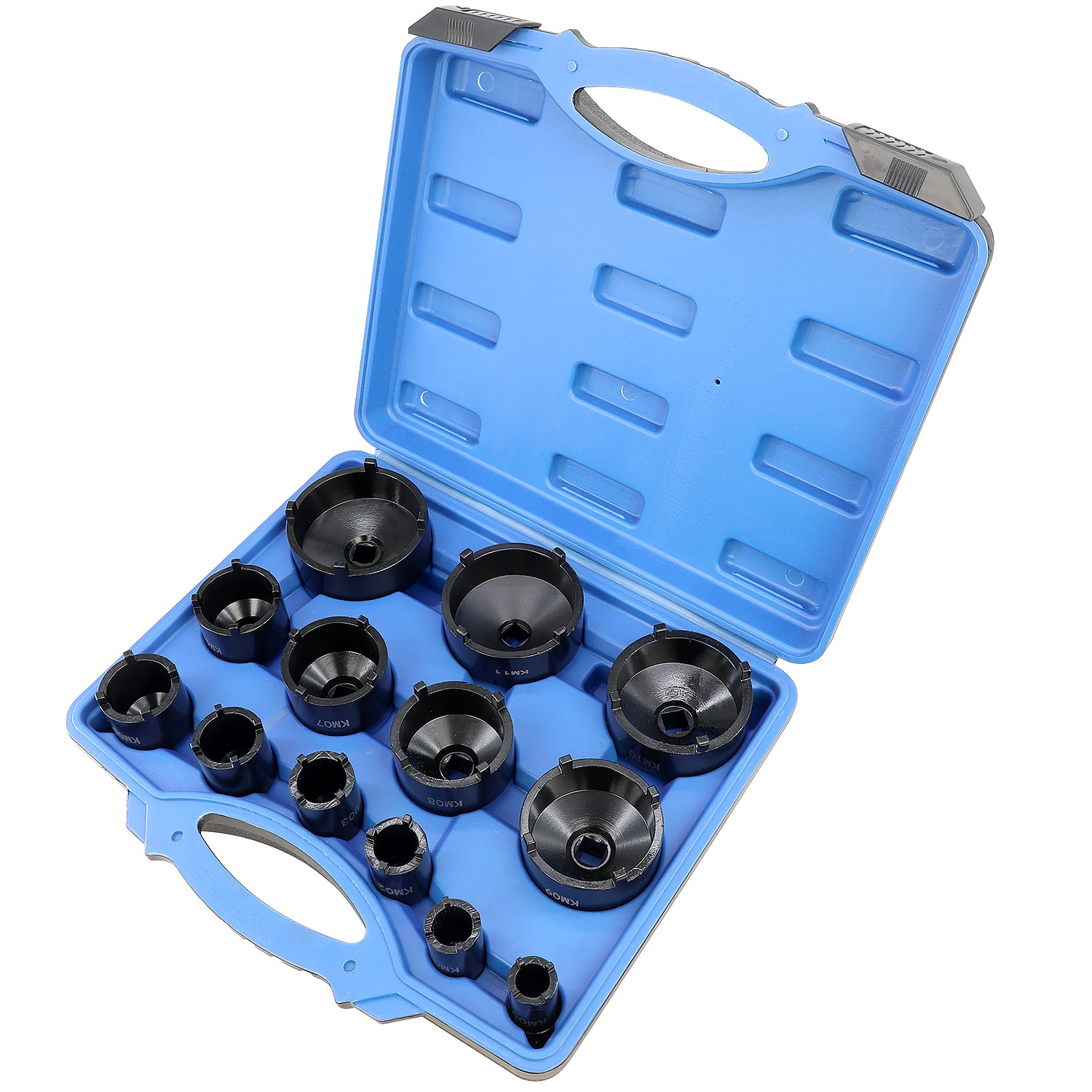 13pc Spindle Nut Socket Kit for Ball Joints Axle Locknuts KM Groove Nuts